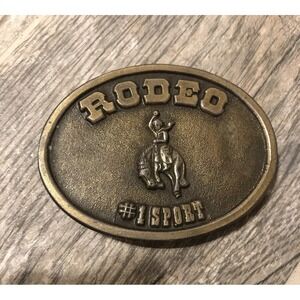 Vintage 1976 Koleaco Vintage RODEO #1 SPORT Limited Edition Metal Belt Buckle